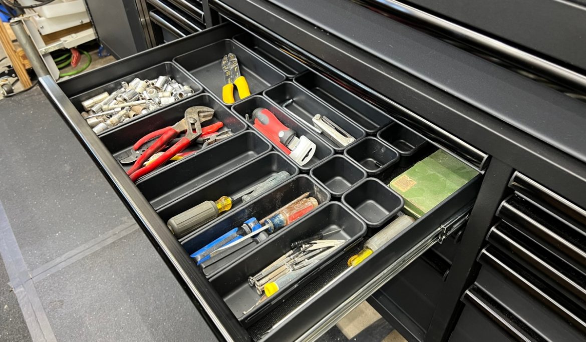 husky toolbox with tools